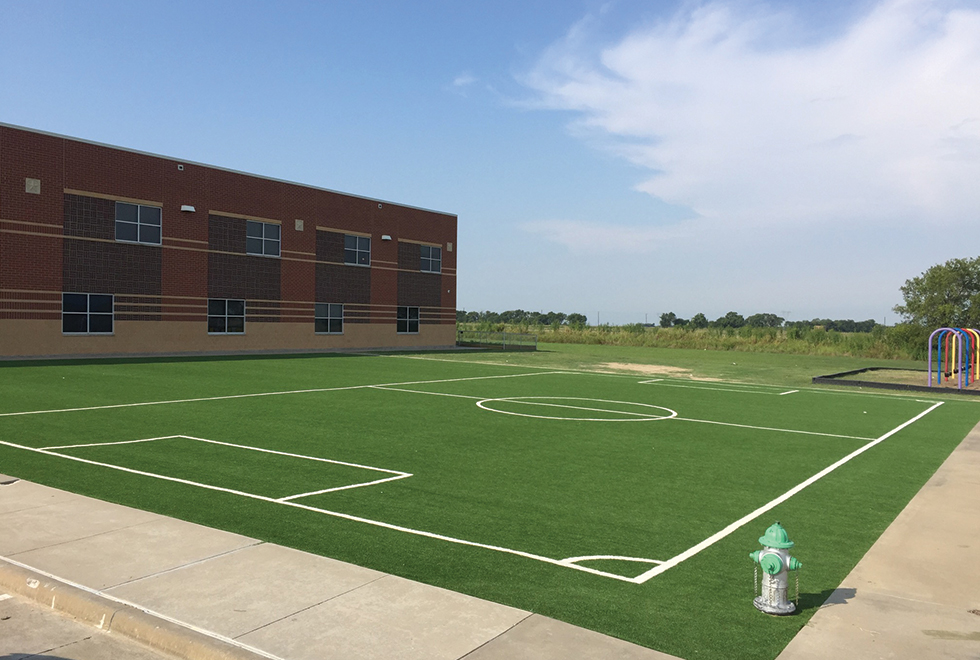 Joe K. Bryant Elementary in Anna ISD has a new Kickabout mini-pitch soccer field play surface built by Hellas Construction.